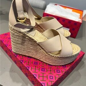 Tory Burch Shelby 105mm Wedge Espadrilles